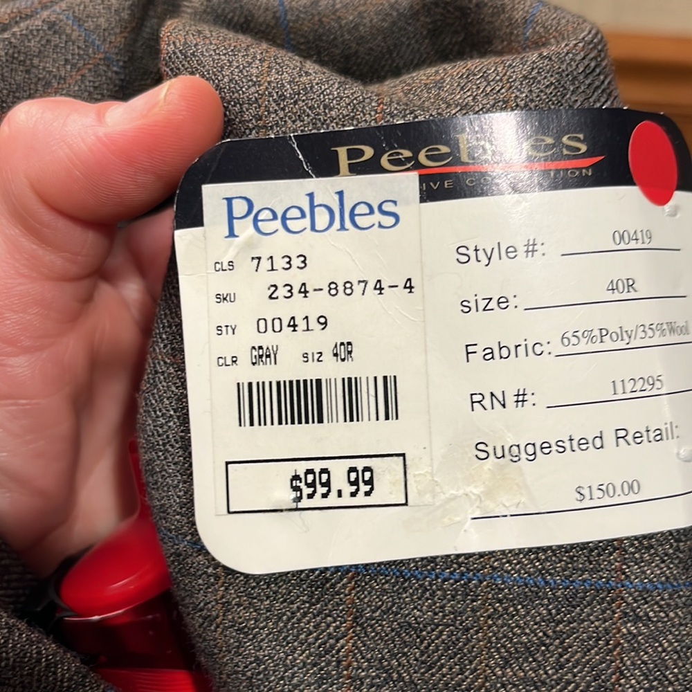 Peebles Blazer Gray 40 R - Picture 12 of 12